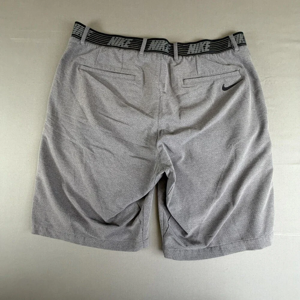 Nike Dri-FIT Golf Shorts Mens 34x10 Gray Polyester Spandex Stretch Quick Dry